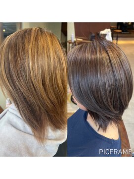 ワンコア (ONE CORE) 【白髪ぼかしハイライト】グレージュカラー