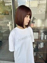 ナット(Nat)&nbsp;前下がりボブ×オレンジベージュ