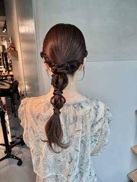 シャルムバイケンジ(Charm.by KENJE) 【ローポニーテール】結婚式/銀座/ヘアセット/アレンジ