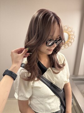 チャプター 問屋町(chapter) ケアブリーチミルクティーブラウンカラーレイヤーカット韓国ヘア