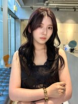 サンバレー(SUNVALLEY)&nbsp;ロング 韓国風レイヤー センターパート パープルカラー