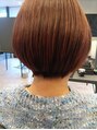 アグ ヘアー ページ 下諏訪店(Agu hair page) 丸みのあるショートボブです♪暖色系カラーが映えます◎