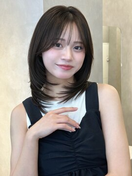 オムニス 表参道(Omnis) 韓国ヘアミディアムレイヤーハッシュカット髪質改善ストレート