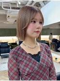 顔周りレイヤー/ダブルカラー/髪質改善/ケアブリーチ万代新潟駅