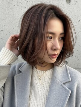 チェリーレッド/バーガンディ/レイヤーショート/シャギー