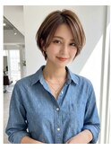 ショートカット/顔まわりカット/ハイライト/髪質改善/白髪ぼかし