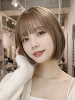 オーラ オモテサンドウ(Aura omotesando)&nbsp;シースルーバング丸みコンパクトボブ