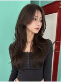 ワンホンハイレイヤーカット　韓国ヘア