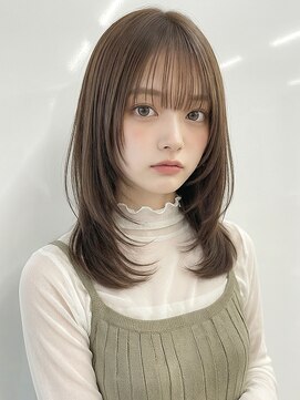 カバーヘア ブリス 大宮西口(COVER HAIR bliss) くびれミディアムレイヤー/オリーブグレージュ/春カラーp大宮