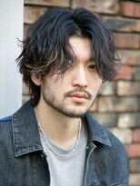 ルーシー 名古屋栄(LUCEY) センターパートニュアンスパーマフェザーパーマ波巻きパーマ