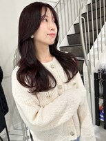 カミエ(kamie)&nbsp;ピンクロングヘア×カット,カラー,トリートメント完成