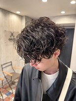 メンズサロン ガウディ 三宮店(men's salon Gaudi)&nbsp;サーフカールパーマ×メンズツーブック×センターパート
