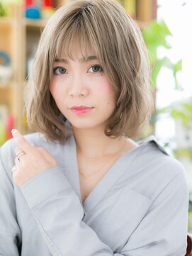 カバーヘア ブリス 川口(COVER HAIR bliss) *bliss川口*ハイトーンで垢抜け★外国人風ミディa