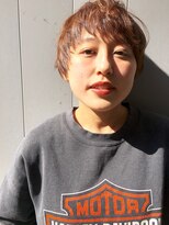 ヘアメイク マルナ 本店(HAIR MAKE MALUNA) マッシュスタイル×オレンジ