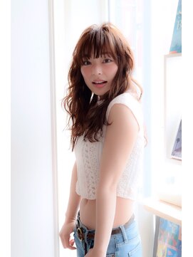 ルーク 立川(LUK) Lien☆波打ちウェーブ毛先パーマ×ナチュラルフォギーベージュ