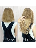 あるじゃんすー さいたま店&nbsp;ミルキーベージュ#シールエクステ#ラフウェーブ#小顔ヘア#大宮