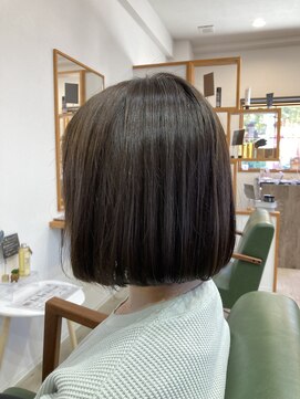 ハルララヘアー(harurara hair) 【harurara hair大分/明野】前下がりボブ×カーキアッシュ
