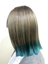 アズール 草加(azule)&nbsp;裾カラー　エメラルドグリーン