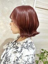 エルバイラビス 大宮(elu by lovis)&nbsp;《ゆい》ワインレッド/wカラー/透明感カラー/前髪パーマ