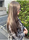 シアーカラーオリーブベージュヘルシーカラー*ストレートロング
