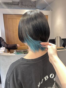 テトラ バイ ネオリーブ 横浜西口店(tetra by neolive) ＊アクアブルーインナーカラー＊[横浜/横浜駅]