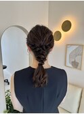 結婚式ヘアセット/ぽこぽこポニー/ふわふわポニー