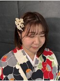 卒業式典　袴着付け