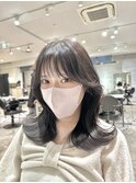 大人可愛いミディアムヘア　くびれヘア韓国風巻き　髪質改善