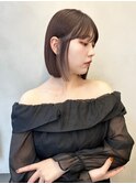 前髪顔まわりボブレイヤーボブ顔まわり縮毛矯正ヤマモトケント