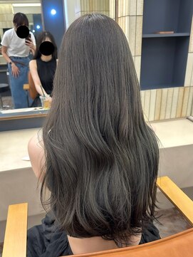 パークレーン アイス イヴェン(park lane ICI yeven) ブリーチなしダブルカラーオリーブグレージュ透明感夏カラー