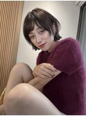 顔まわりレイヤー外ハネ韓国風ヘア髪質改善浦和ボブ