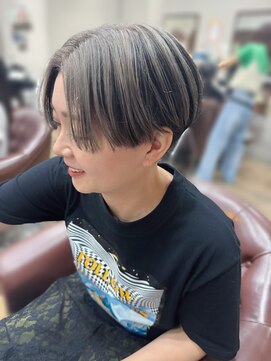 ハピネス 王寺店(Happiness) ハンサムショート アンブレラカラー 刈り上げショート 王寺