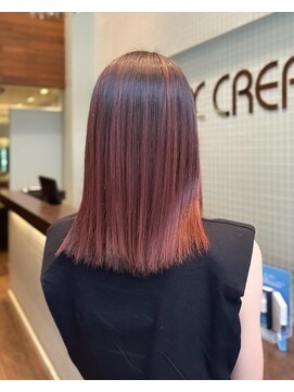 オックスクリエーション OX CREATION 桃山 ハイライトカラー/ボブ/ミディアム/ピンク/20代30代40代