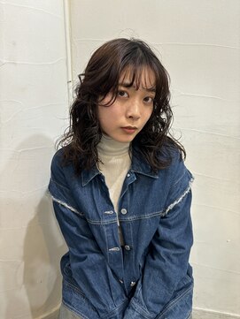 メゾンアクア 表参道(Maison ACQUA) ◎小顔ミディアムパーマミディアムデジタルパーマボブパーマ前髪