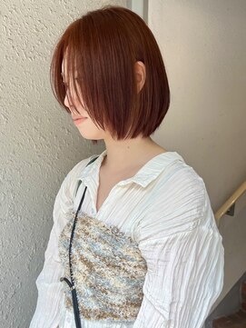 ジェスター(JESTER) 〈atsuno〉丸みボブと大人オレンジ