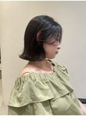 切りっぱなしボブ/ 顔まわり/ナチュラル