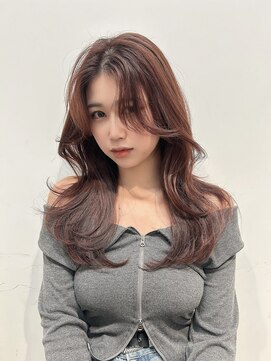 韓国へア/レイヤー/顔周り/ボブ/透明感カラー