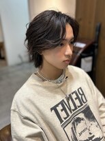 アドラーブル 駅南店(adorable) センターパートソフトツイストパーマメッシュマッシュウルフ