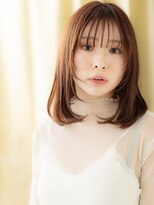 カバーヘア イヴ 戸頭店(COVER HAIR EVE)&nbsp;ミディアムレイヤー/ミルクブラウン/顔周りレイヤー/小顔カットe