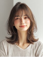 コトン ハナレ(COTON hanare)&nbsp;ミルクティーブロンド/ダークブルー/デジタルパーマ/人形町
