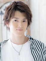 モッズヘアメン 名護大東店(mod's hair men)&nbsp;20代30代ダークアッシュ斜めバングカジュアルショートl名護大東