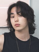 アンサー 原宿(ANSWER)&nbsp;原宿メンズボブメンズミディアムセンターパートニュアンスパーマ