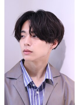 ネイビー(NAVY) 女子ウケ〇 ニュアンスパーマ センターパート