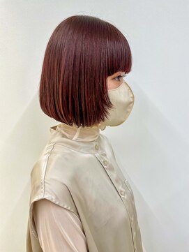 トッカ ヘアアンドトリートメント 仙台店(tocca) パープルピンク/ボブ顔周りレイヤー