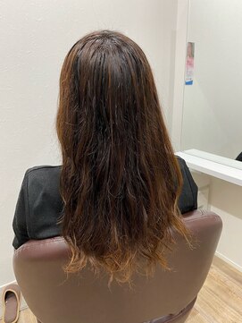 髪の家 カット＋ケアカラー＋ポイントカラー＋トリートメント