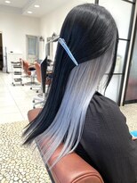 クアトログランシュ ひたちなか店(QUATRO×GranCieux)&nbsp;インナーカラー×ブルーシルバー