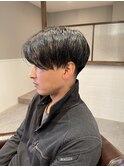 センターパート ナチュラル フェード