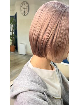 カーム(calm) 脱白髪ダブルカラーピンクベージュヘルシースタイル