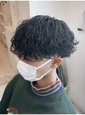 波巻きパーマ