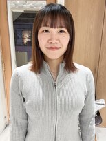 ラミエ バイ メルト 吉祥寺(lamie by melt)&nbsp;"久保田"前髪ストレート切りっぱなしロブぱっつん前髪